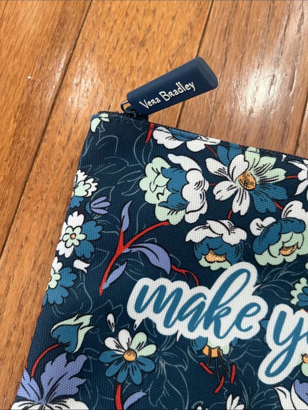 Vera Bradley Navy Floral 'Make Your Mark' Cosmetic Pouch
